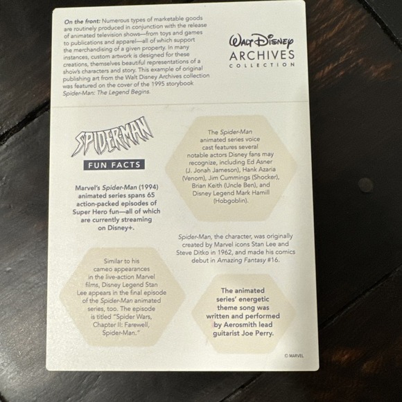 Disney Drop Exclusive Archives Collection‎ Printed Acrylic SPIDER-MAN Image - Picture 2 of 2